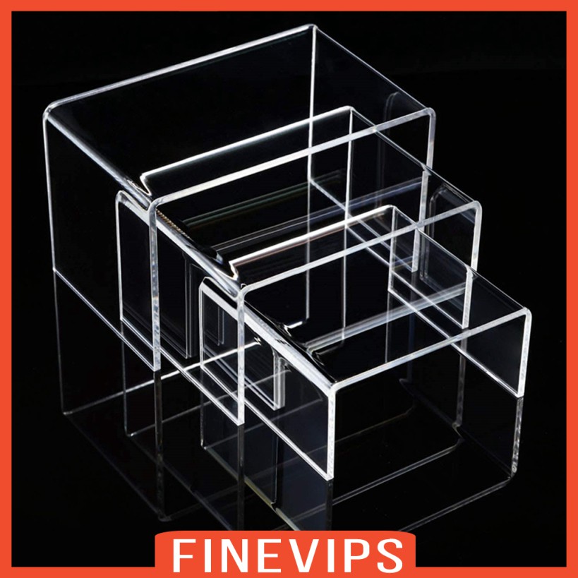 [FINEVIPS] Clear Acrylic Riser Counter Tabletop Jewellery Display Stand