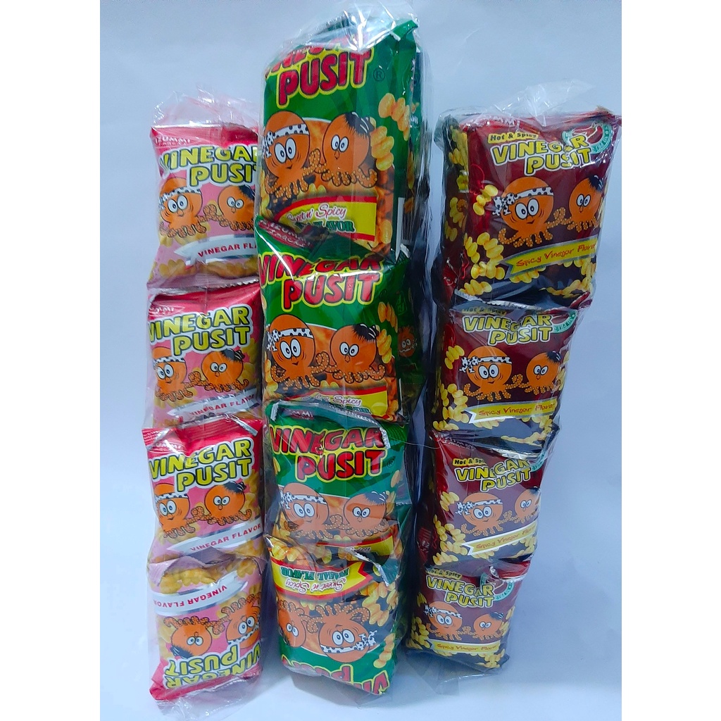 Combo Flavors of Vinegar Pusit (Original, Spicy, Inasal) Shopee