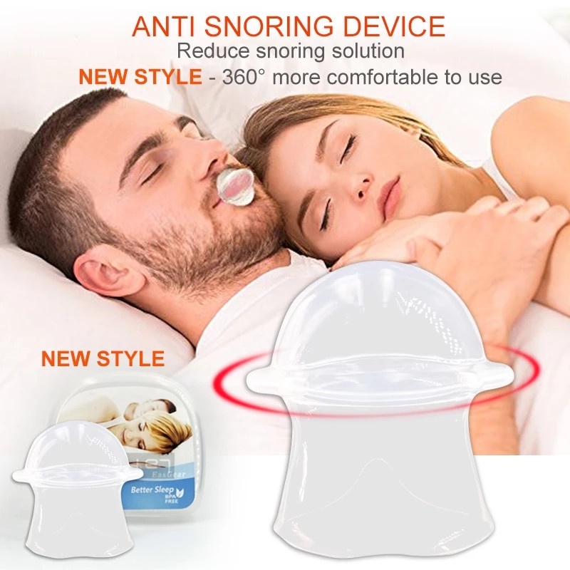 EELHOE Tongue Anti Snoring Device Medical Silicone Snore Apnea Aid