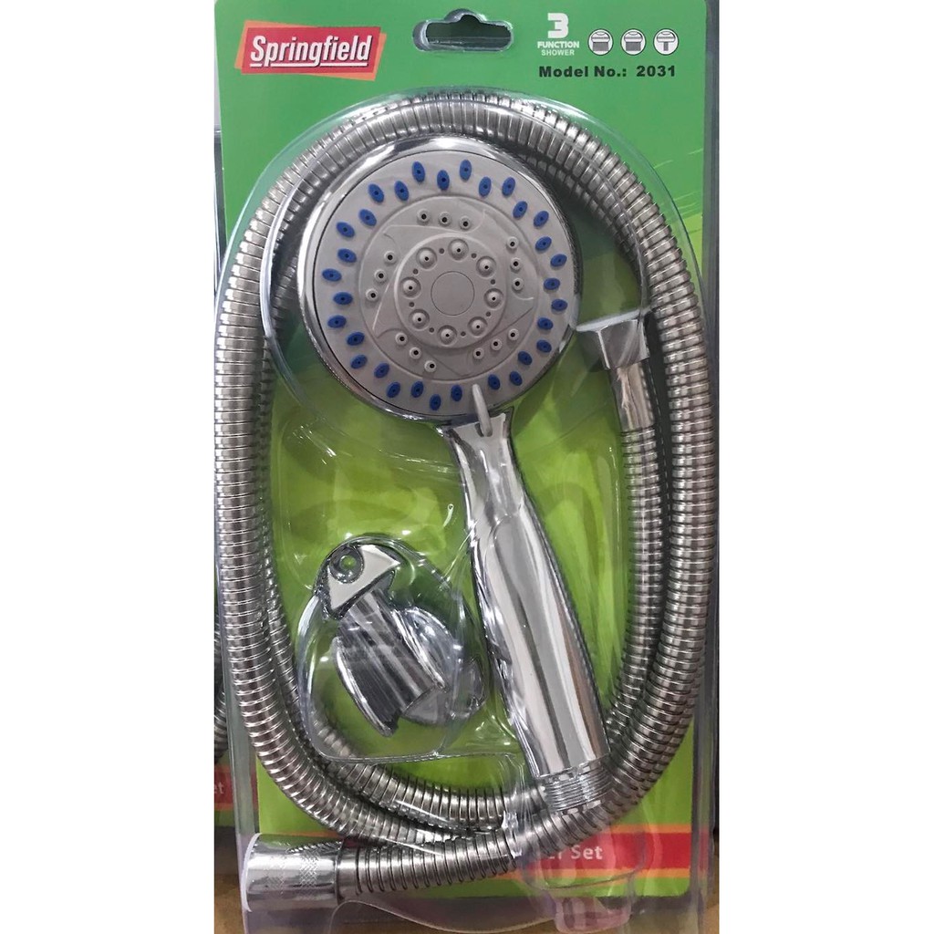 Telephone Shower Set 3 Functions complete set with hose and wall