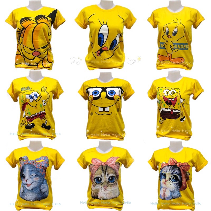 Yellow Cartoon Character Tshirt (unisex) Shopee Philippines