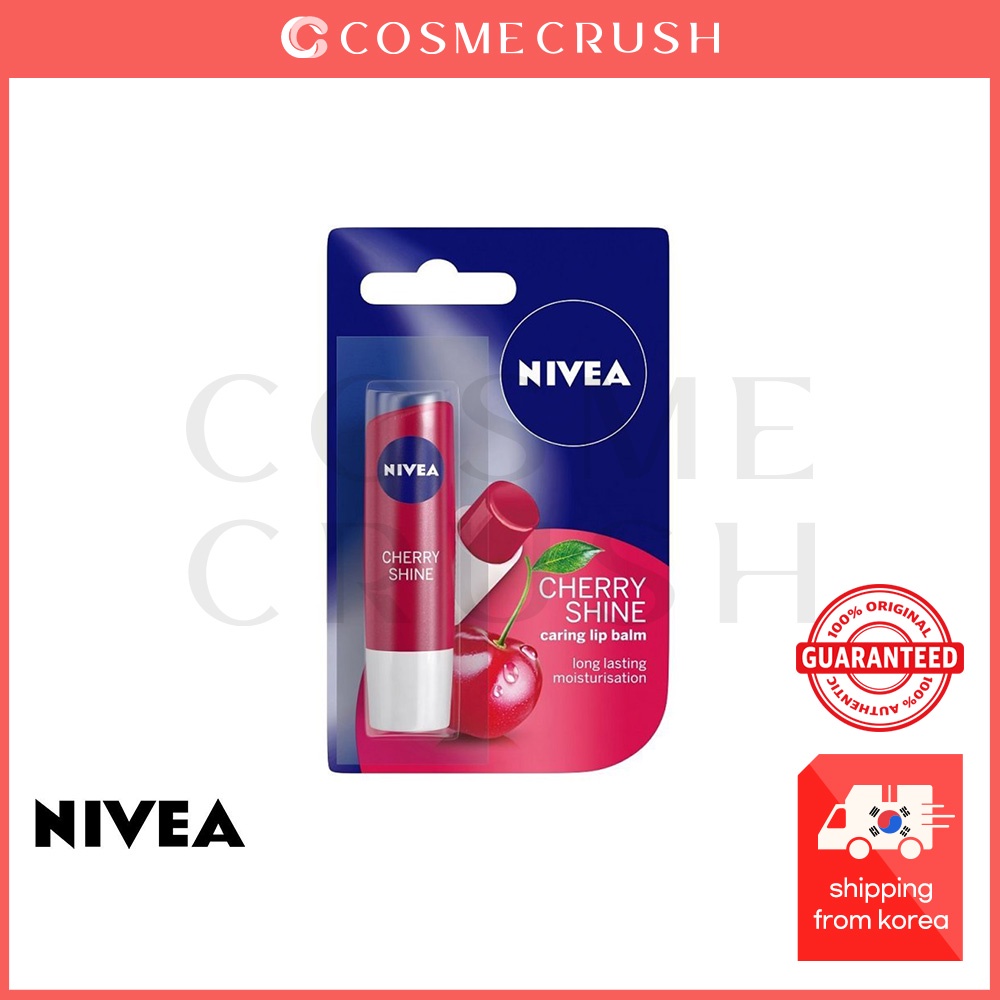 Nivea Cherry Shine Lip Balm 4.8g // Ships From Korea [100 original