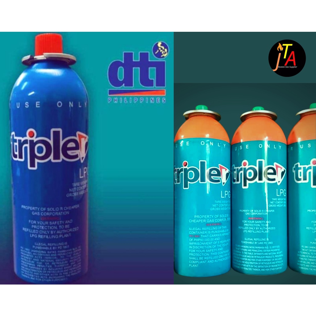 Tripler Butane Gas (refillable aluminum canister) 1pc 80 pesos Shopee