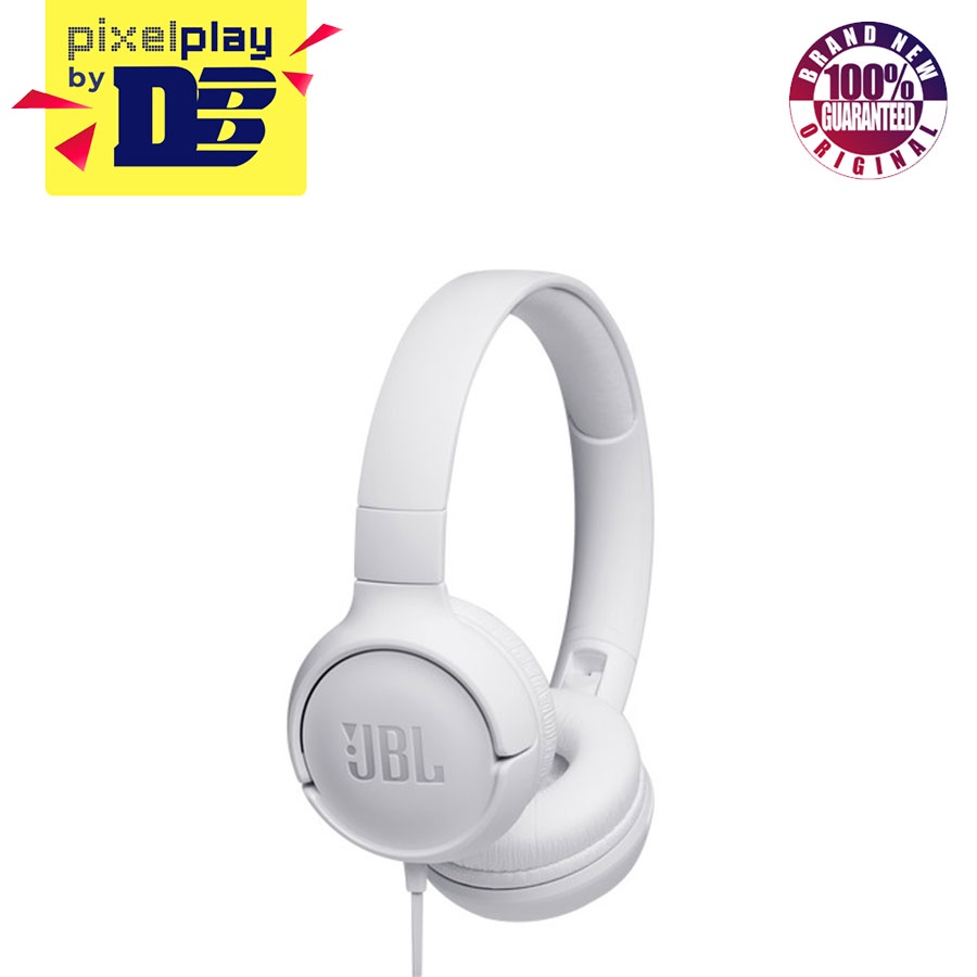 JBL Tune 500 Wired OnEar Headphone (White) Shopee Philippines