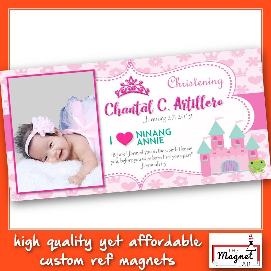 Princess Ref Baby Girl Souvenir Christening Baptism Dedication