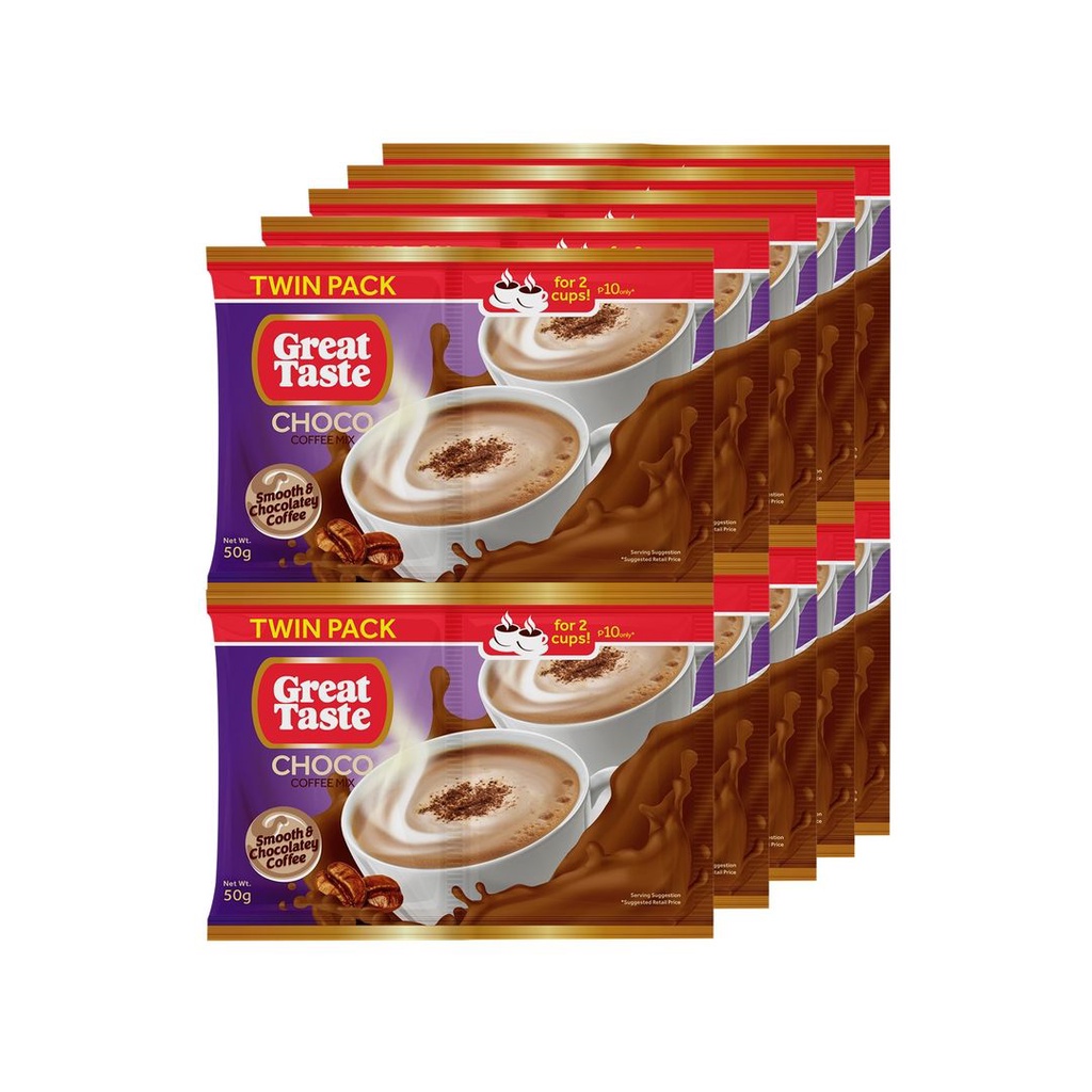 Great Taste Choco Twin Pack (50g x 10) Ple Shopee Philippines