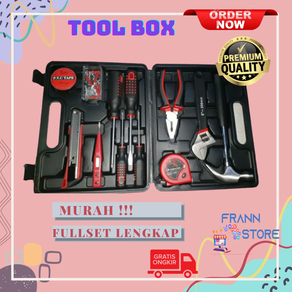 Tool Box Toolbox Toolkit Tools Box Tool Set Toolbox Toolbox Toolbox Mechanical Tool Kit Shopee