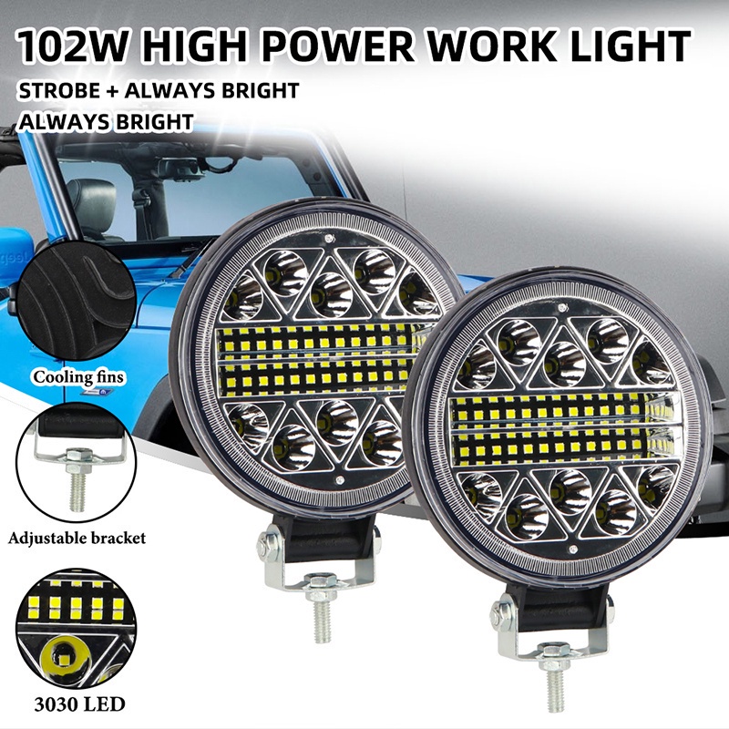1pcs Car Work Light Off Road 12-24V Spot Led Light for Truck Suv 4Wd