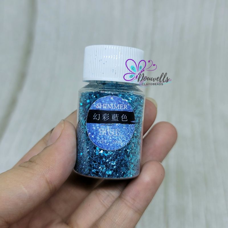 20ml SHIMMER CHUNKY GLITTERS Hexagon Sequins Diy Nail Art Epoxy Resin