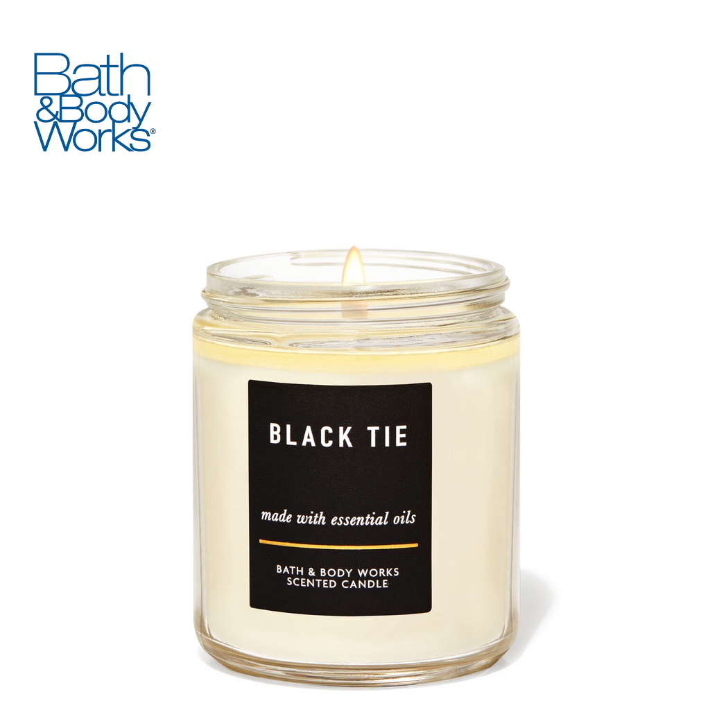 Bath & Body Works Black Tie Single Wick Scented Candle Shopee Philippines