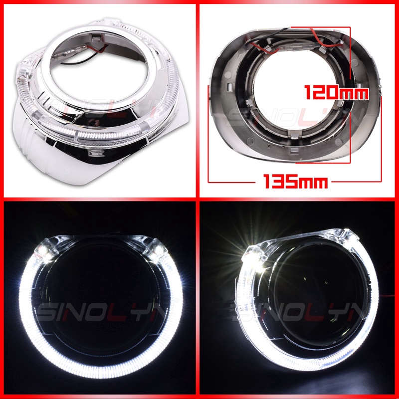 Angel Eyes Shrouds For BiXenon Projector Lens 3.0 Hella 3R/Q5 Mask Covers Bezels Headlight