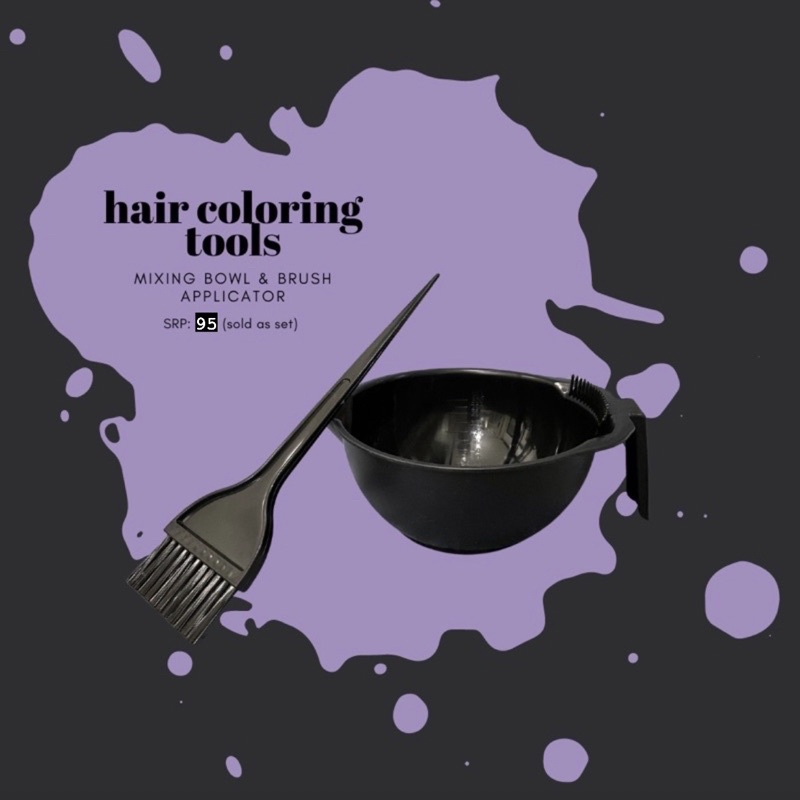 Black Mixing Bowl and Brush Applicator Hair Tools Shopee Philippines