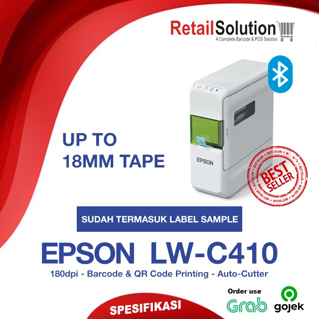 Epson Labelworks LWC410 Bluetooth Thermal Label Printer Shopee