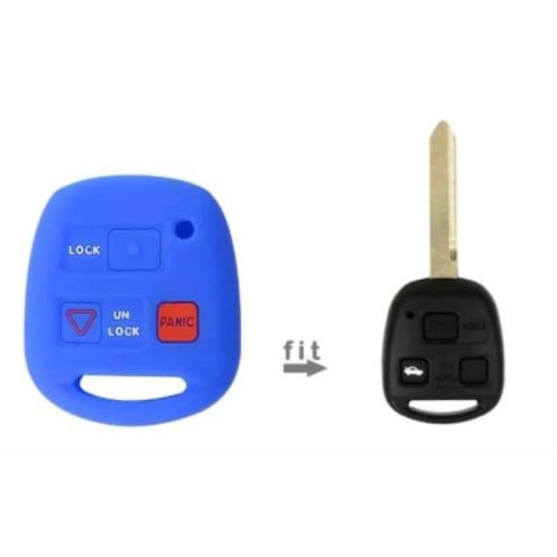 Silicone Rubber car key cover case for toyota land cruiser camry