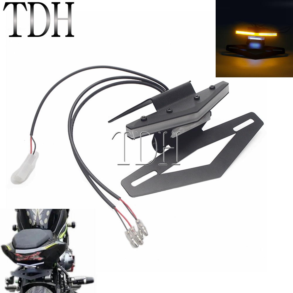 TZ Motorcycle Tail Tidy Fender Eliminator Plate LED Signals Tail Light