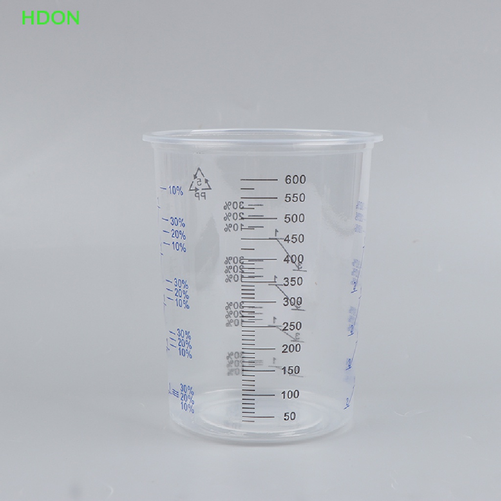 HD 10/50pcs Paint Mixing Calibrated Cup Plastic Paint Mixing Cups 600ml