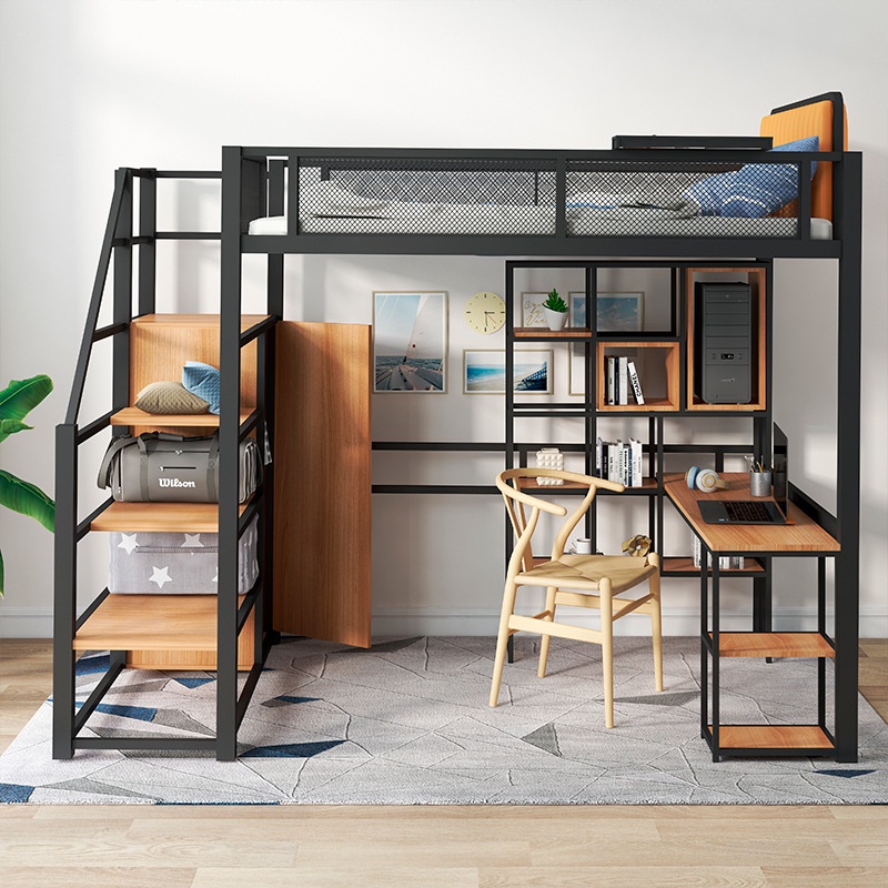 Dormitory Student Household Bedroom Bunk Bed Table LoftStyle Iron