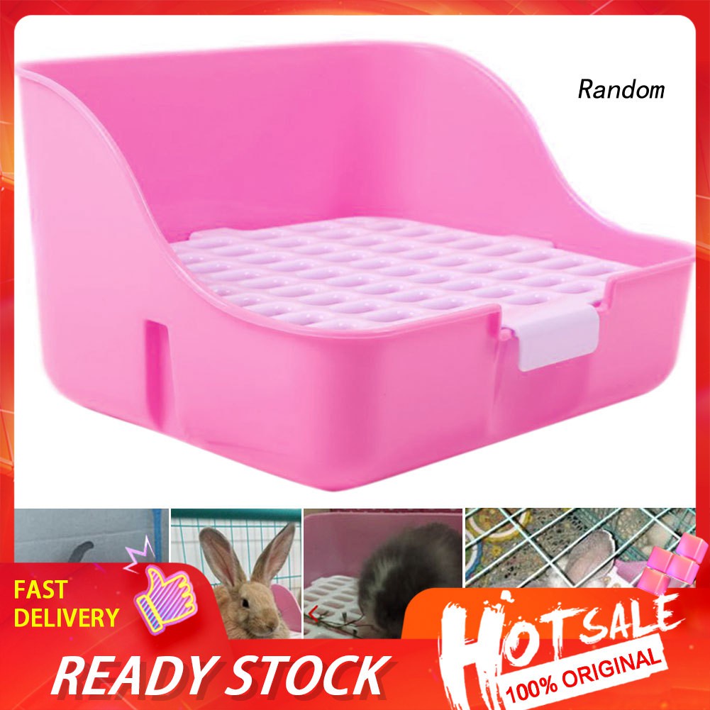【New】•RAN•Small Pets Hamster Rabbit Toilet Potty Trainer Fixable Cage