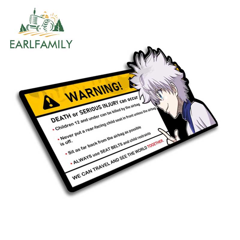 EARLFAMILY 15cm x 8.2cm Cartoon Anime Hunter x Hunter Car Sticker