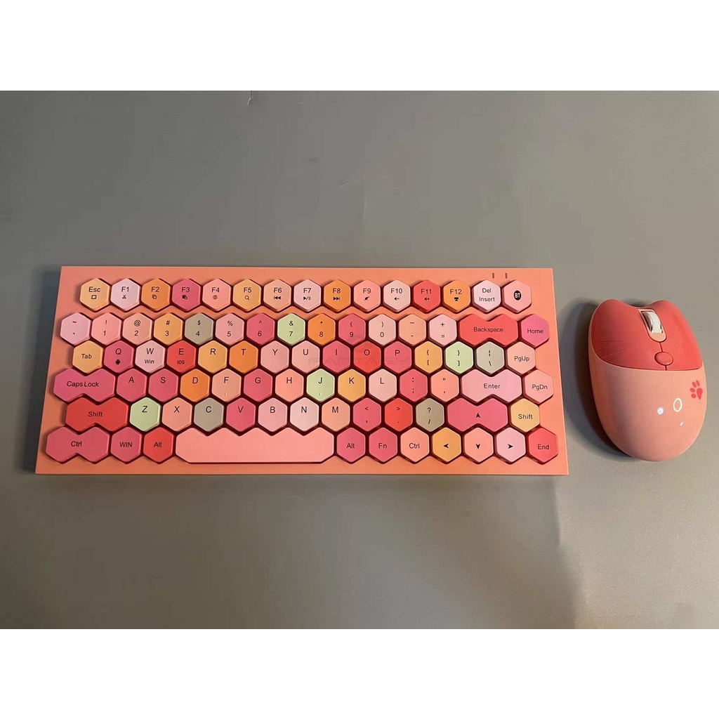 Mofii Phoenix Wireless Bluetooth Rechargeable Keyboard with Hexagon