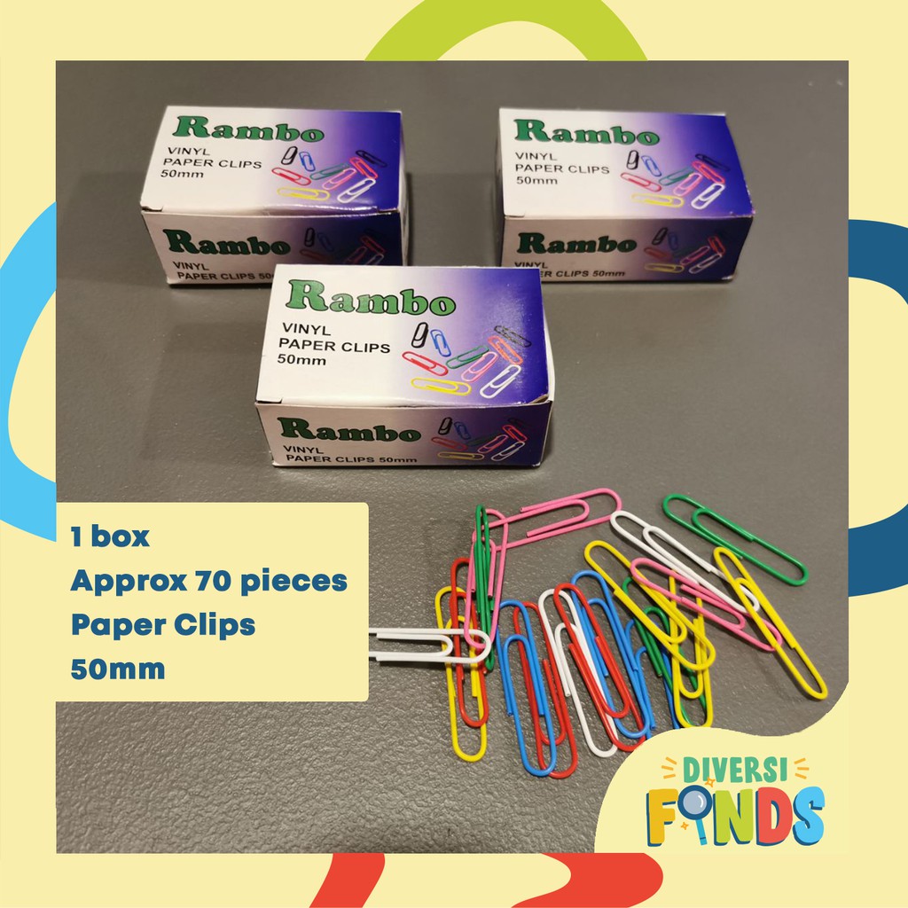 Vinyl Coated Paper Clips 33mm or 50mm Shopee Philippines