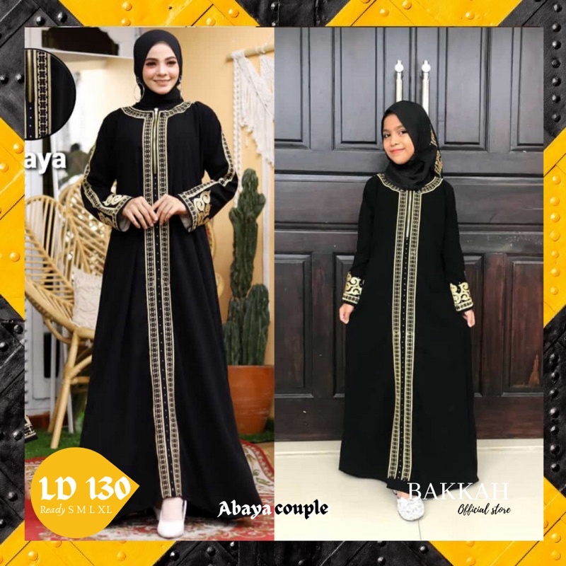 HITAM Abaya Couple Mother And Children Abaya Embroidery Egypt Abaya