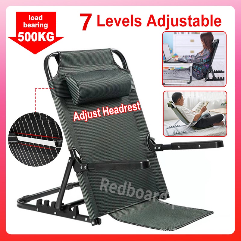 Adjustable Folding Chair Backrest Bed Chair Medical Bedroom Situp