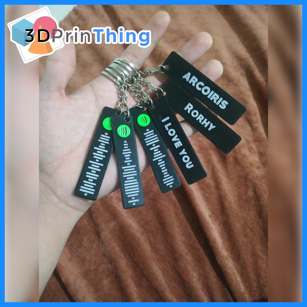 Personalized Spotify Code Keychain (Scannable in Spotify app) Shopee
