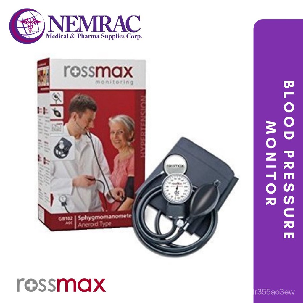 ROSSMAX ANEROID ADULT SPHYGMOMANOMETER WITH STETHOSCOPE GB112 Shopee