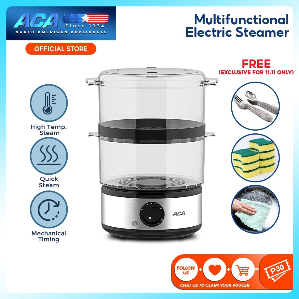 steamer siomai ACA 4L 2Layer Large Visible Container Steamer Siomai