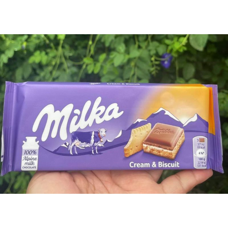 Milka Cream & Biscuits 100g Shopee Philippines