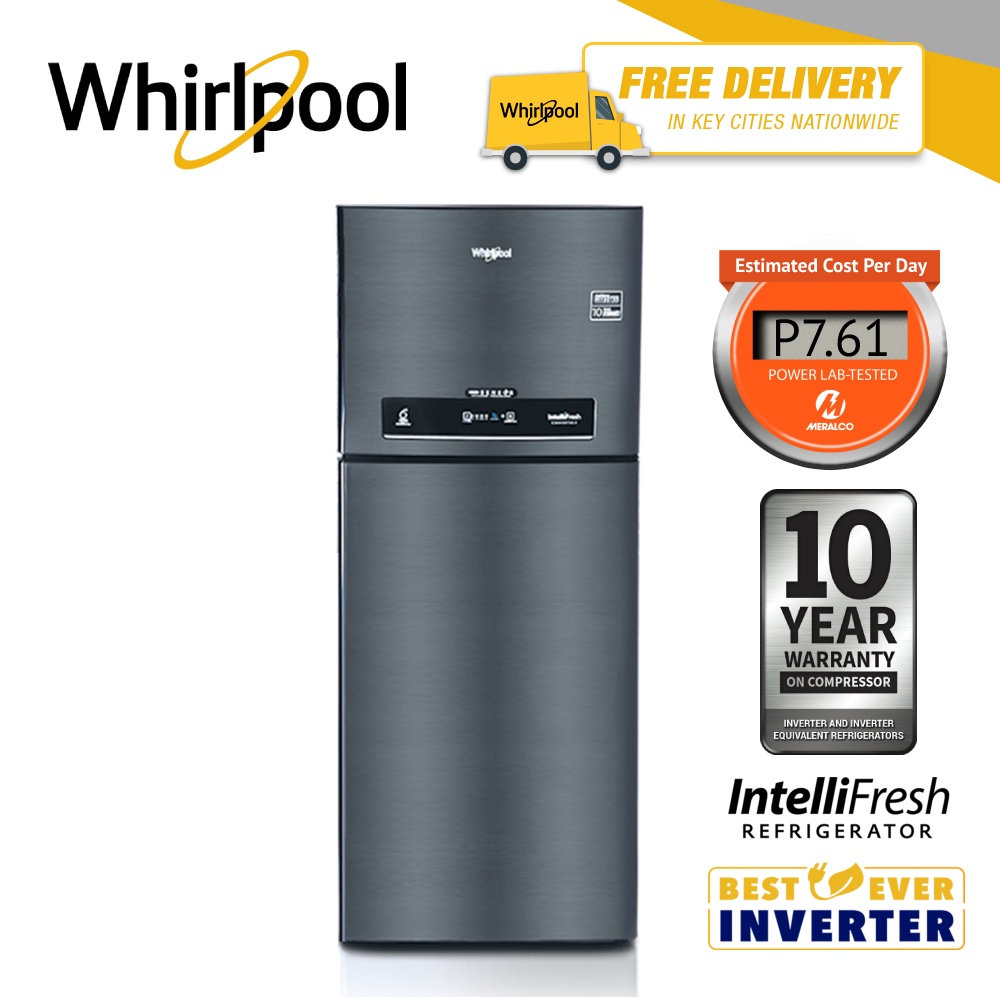 Whirlpool 13. cu ft Inverter NoFrost Refrigerator 6WIN130U BS (Black