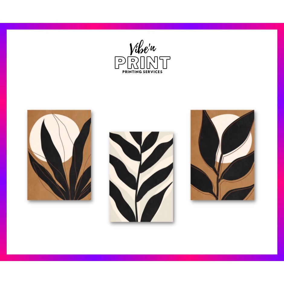 Vibe'nPrint SINTRA BOARD WALL DECOR Aesthetic Boho Leaf 2 A4 Size