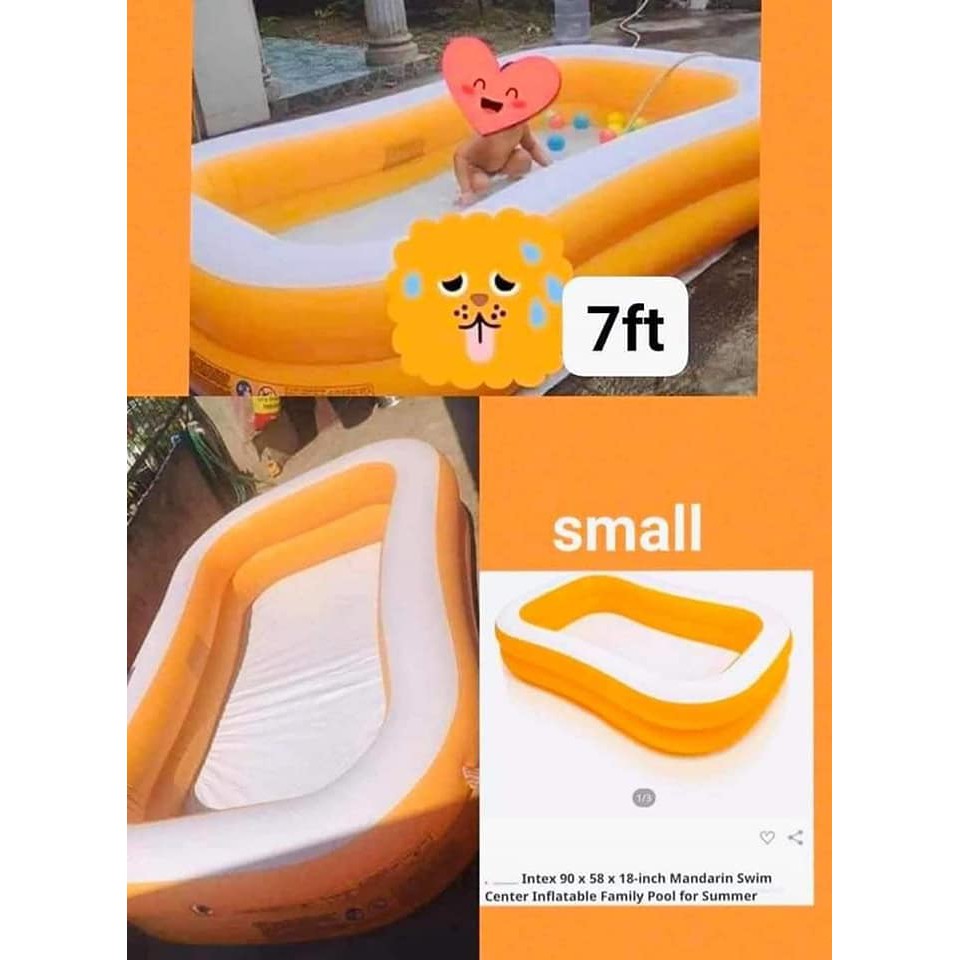 Inflatable Swimming Pool (orange pool) Shopee Philippines