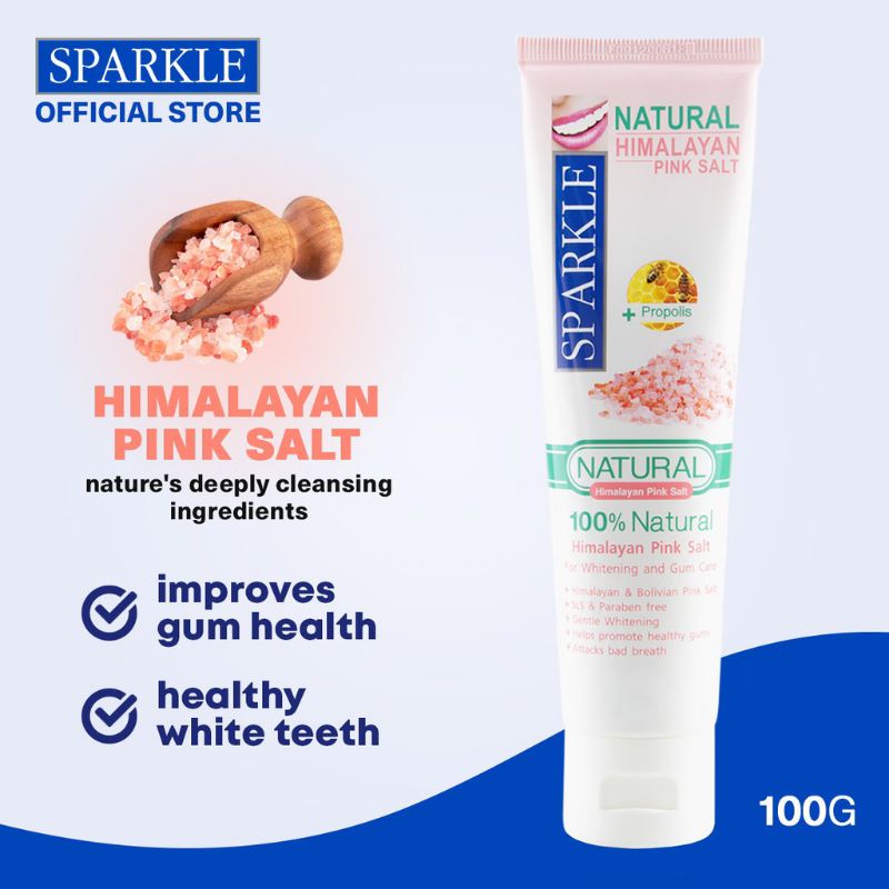 SPARKLE Natural Himalayan Pink Salt Healthy Whitening Toothpaste 100g