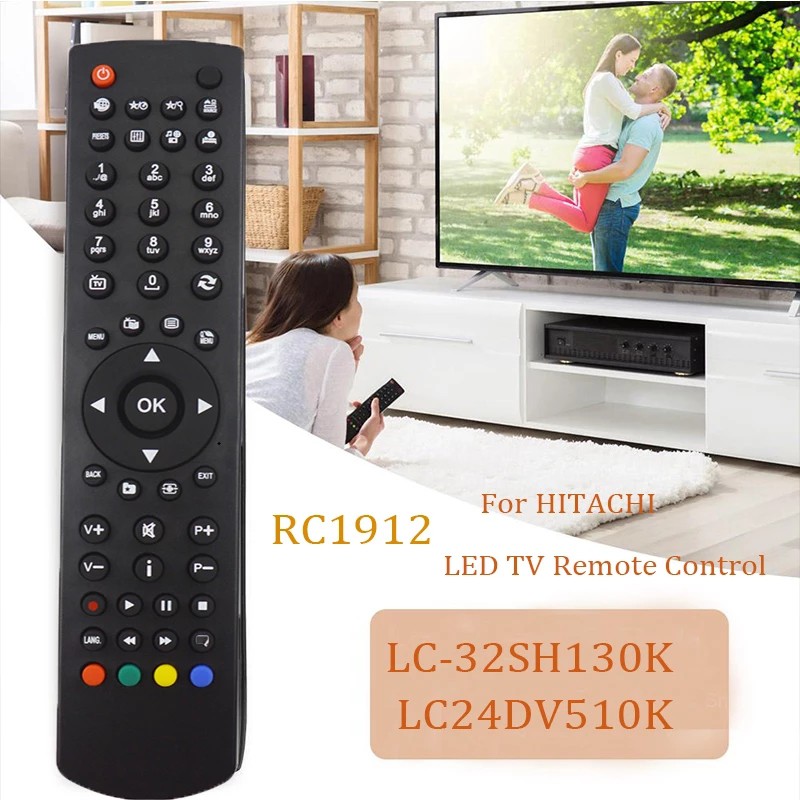 NEW RC1912 Replacment for HITACHI TECHWOOD ORION RC1912 LED TV Remote