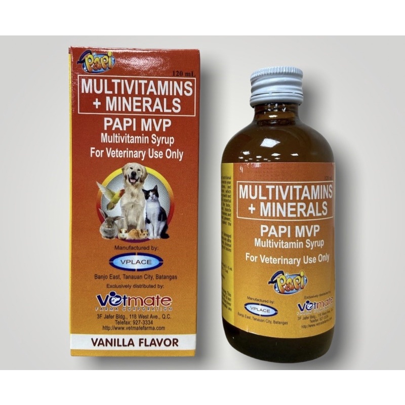 Papi MVP Multivitamins + Minerals 120ml Cat Dog Accessories Essentials