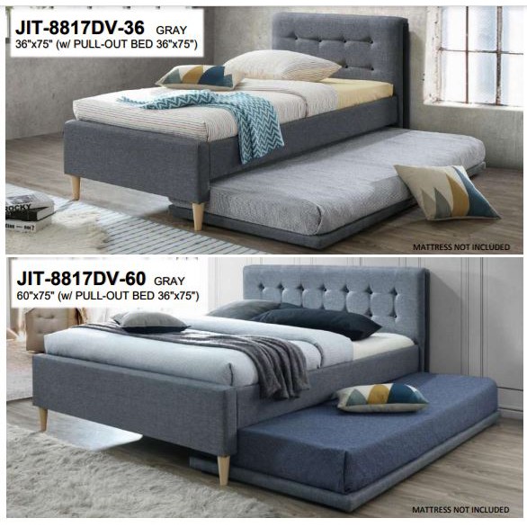 FLRCC QUEEN SIZE BED FRAME 60" X 75" (w/PULLOUT BED 36" X 75