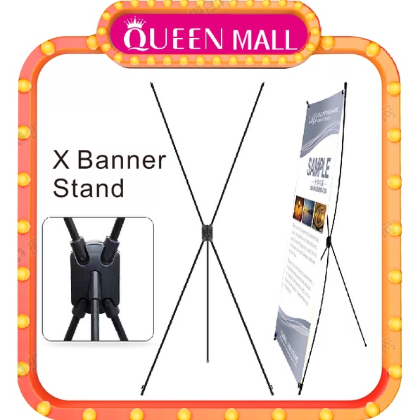 X Banner Stand 60x160 & 80x180 cm Standee Tarp Tarpaulin Decor Display