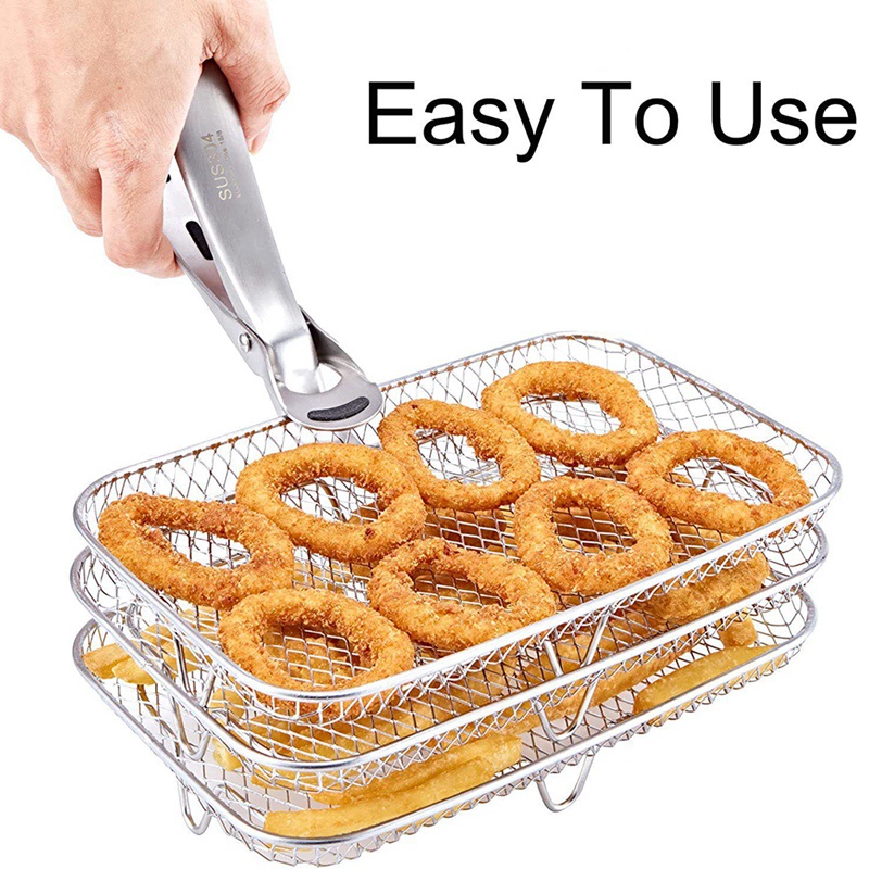 ThreeTier Grill Steamer Stainless Steel Air Fryer Accessories GLRL