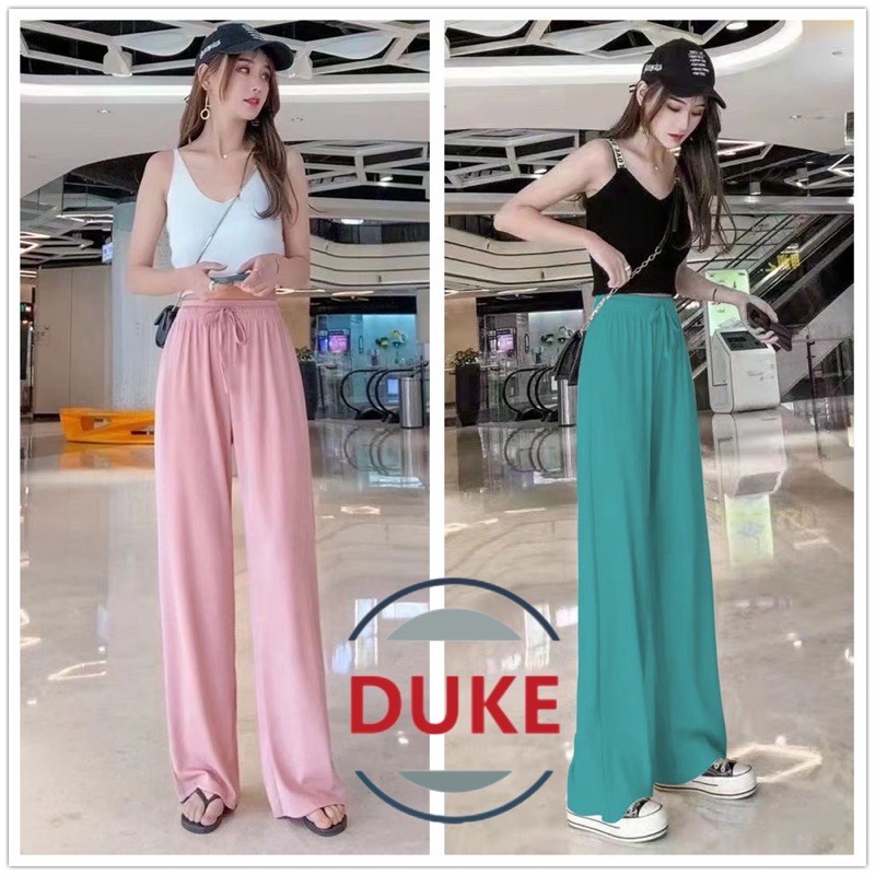 COD Taslan Korean Style Square Pants Women Summer Linen Loose Wide Leg