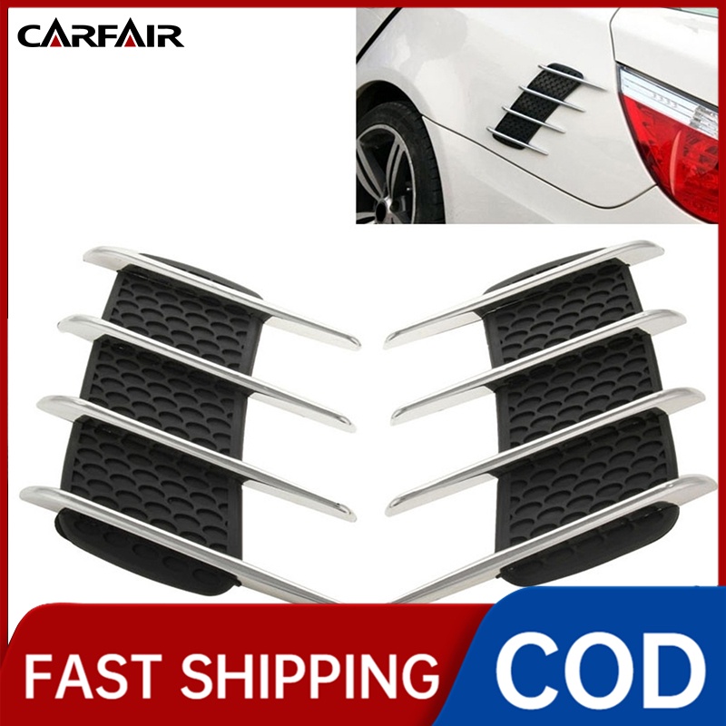 2PCS Car Side Vent Hood Decoration Air Vents Car Door Stickers Fake