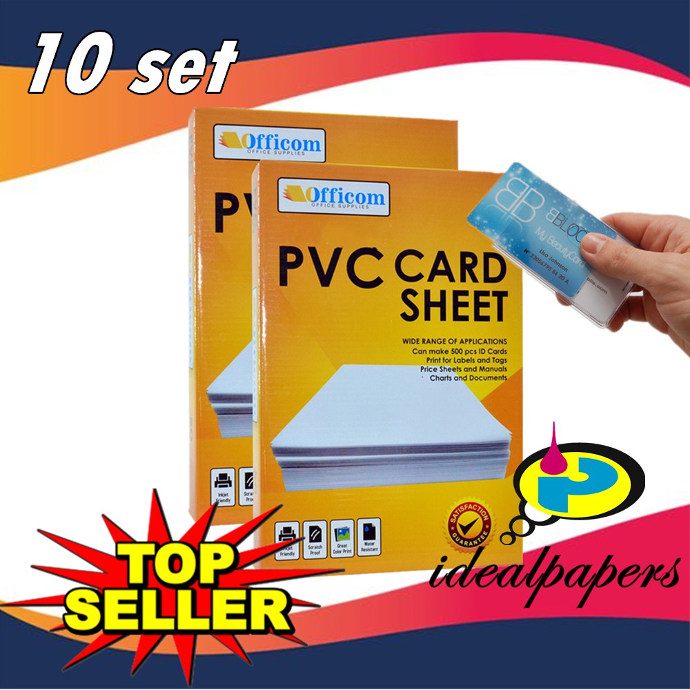 A4 ID PVC FILM Laminating Sheet ( 10 Set) for ID Maker Shopee Philippines