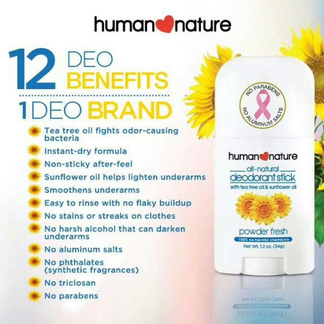 Human Nature AllNatural Deodorant Stick Shopee Philippines