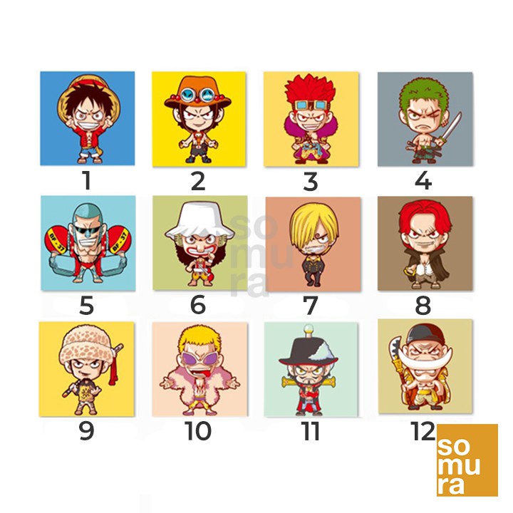 G01 ONE PIECE Anime Paint By Numbers Kit 20x20 CM FRAMED for kids