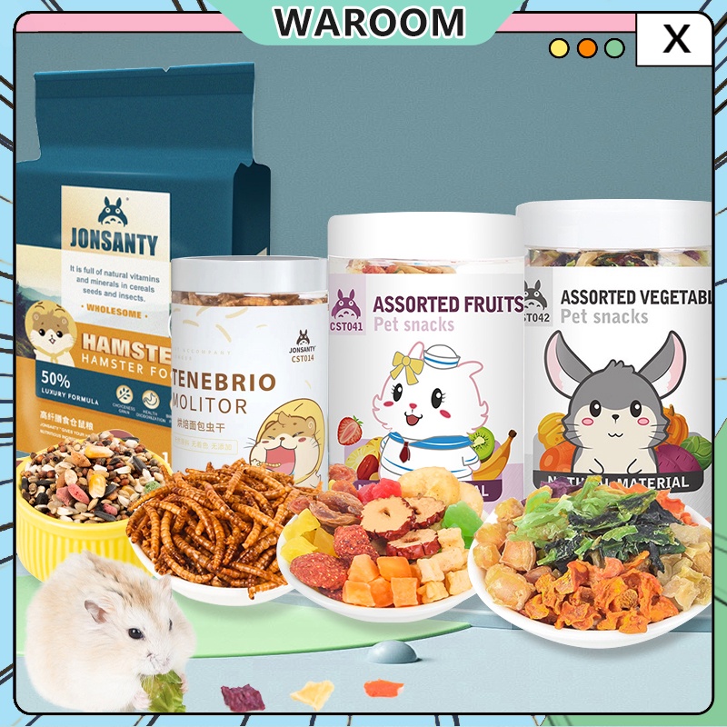 500ML Hamster Treats Small Pet Hamster Food Dried Mealworm Fruit