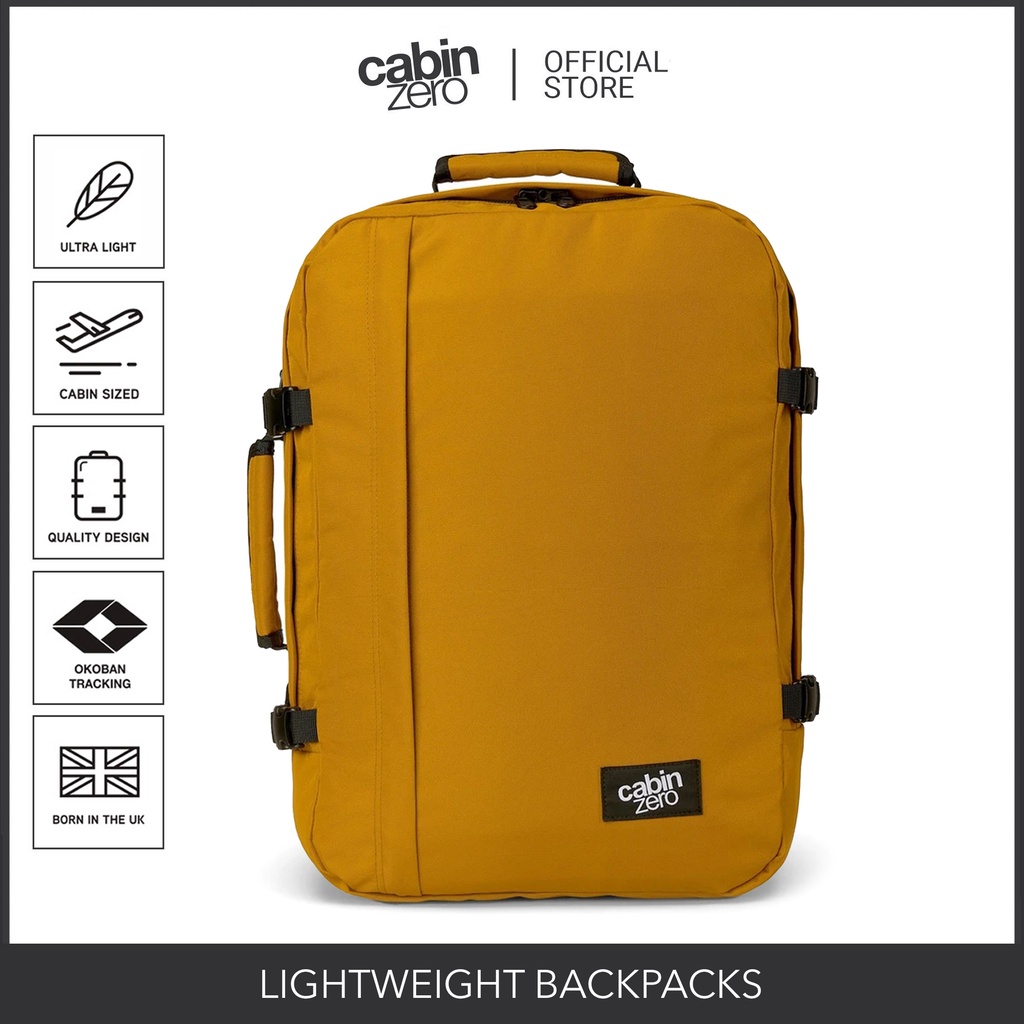CabinZero Classic 44L Backpack Hand Carry Luggage Travel Bag Shopee