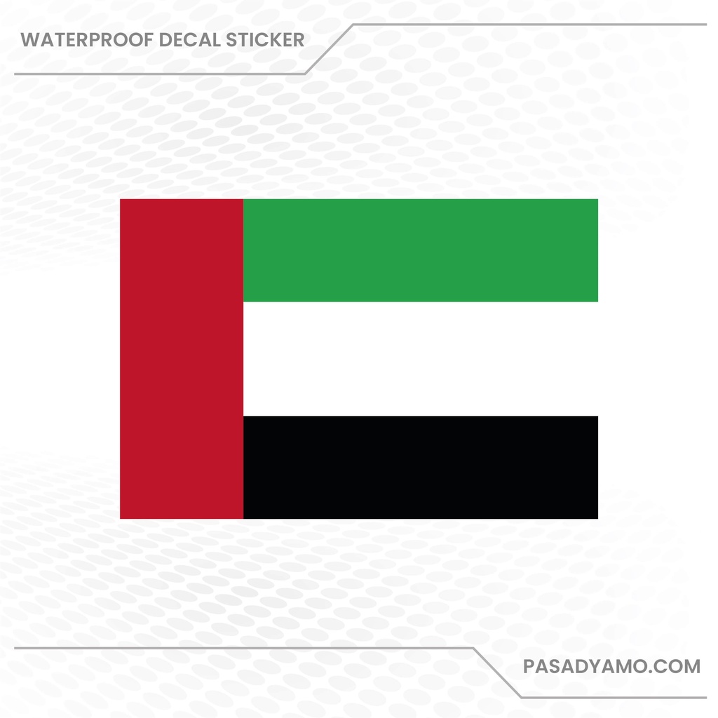 UAE Flag Dubai Abu Dhabi Decal Sticker for Cars Motorcycles