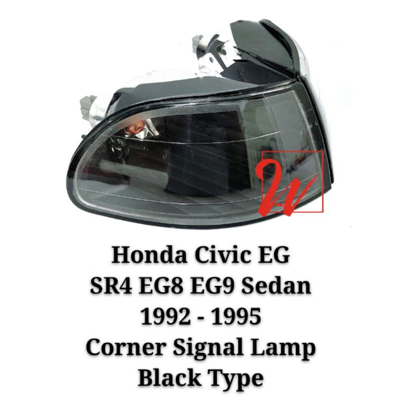 Honda Civic EG SR4 EG8 EG9 Black Corner Signal Lamp Light 1992 - 1995