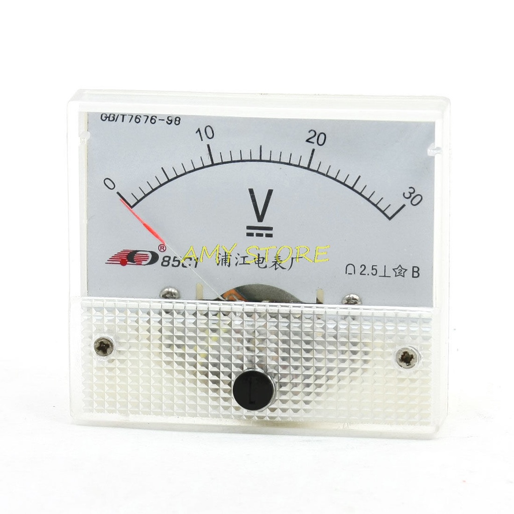 Voltmeter DC Needle Analog Meter Panel 30V Volt Voltage Ammeters 85C1 0